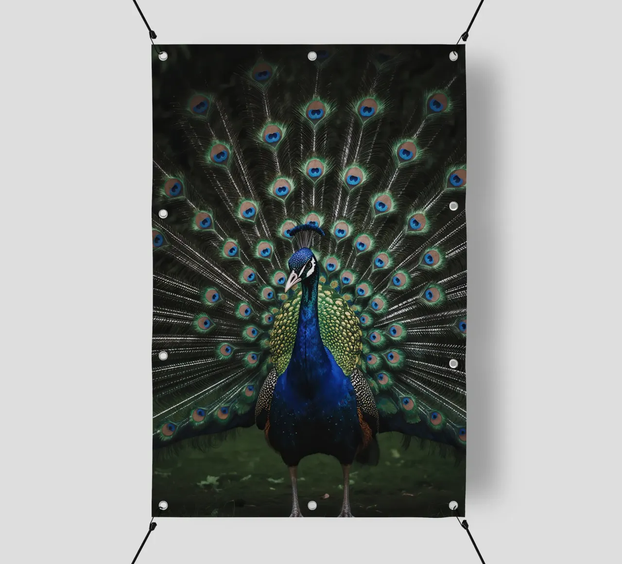 Peacock with Full Tail Display telo in pvc da Attaboy Dsgn