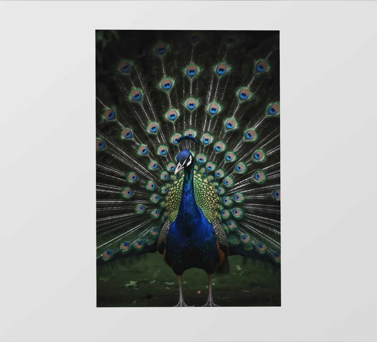 Peacock with Full Tail Display telo in pvc da Attaboy Dsgn