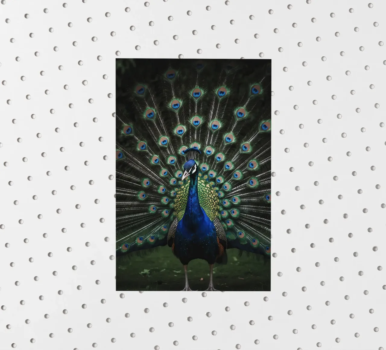 Peacock with Full Tail Display adesivo da Attaboy Dsgn
