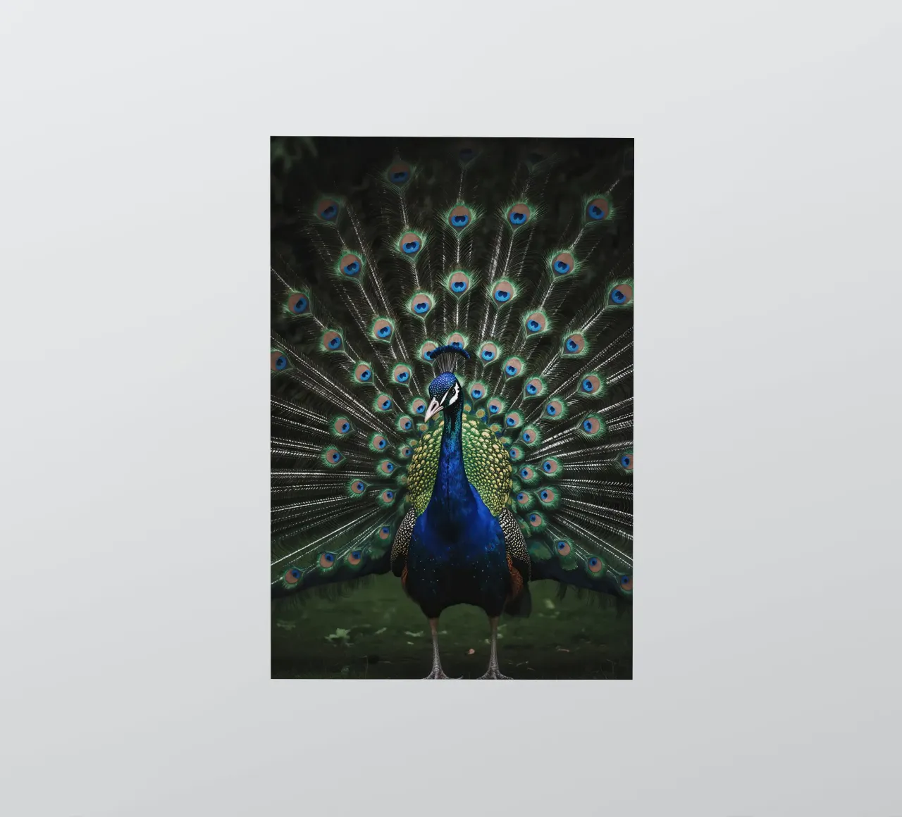 Peacock with Full Tail Display adesivo da Attaboy Dsgn