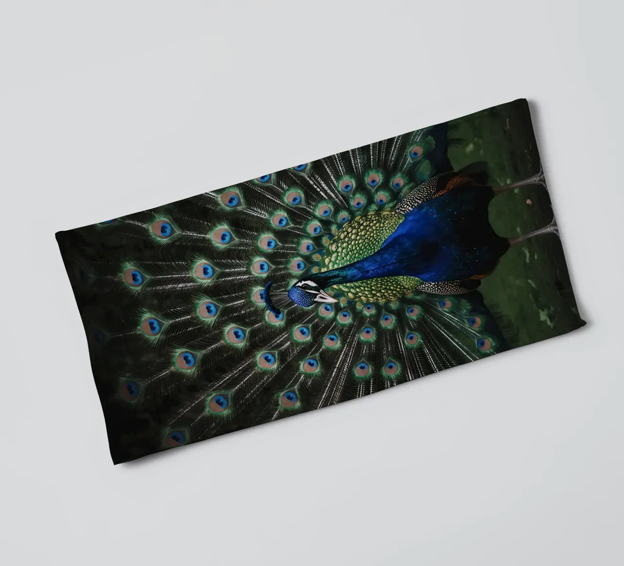 Peacock with Full Tail Display asciugamano da bagno da Attaboy Dsgn