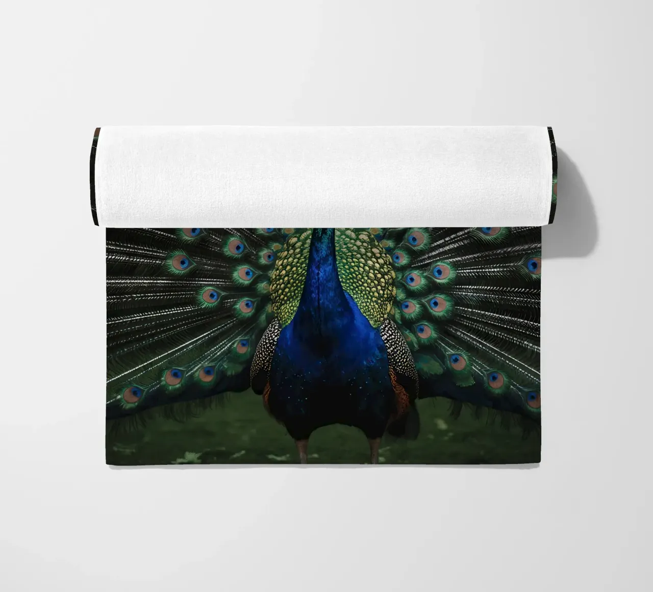 Peacock with Full Tail Display telo mare da Attaboy Dsgn