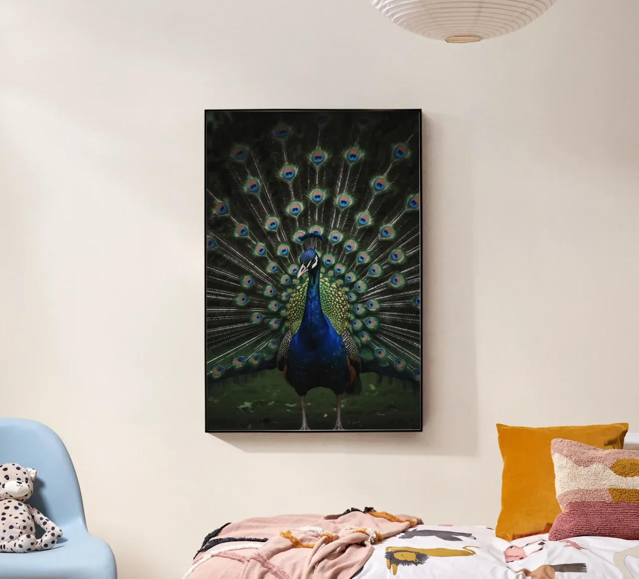 Peacock with Full Tail Display plexiglass da Attaboy Dsgn