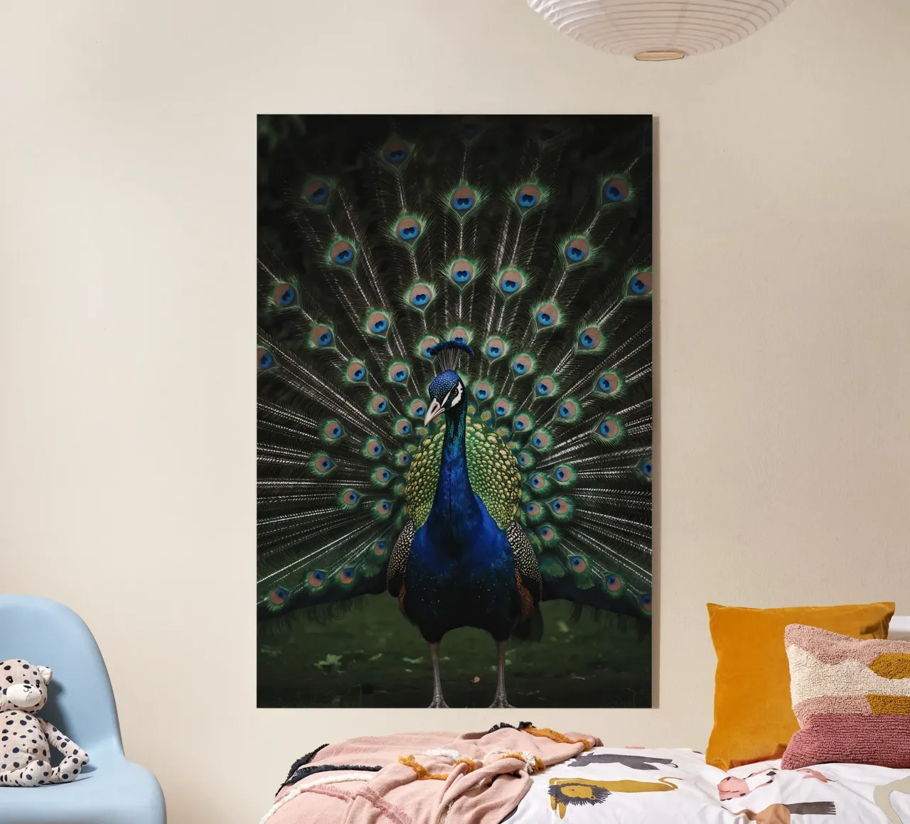 Peacock with Full Tail Display plexiglass da Attaboy Dsgn