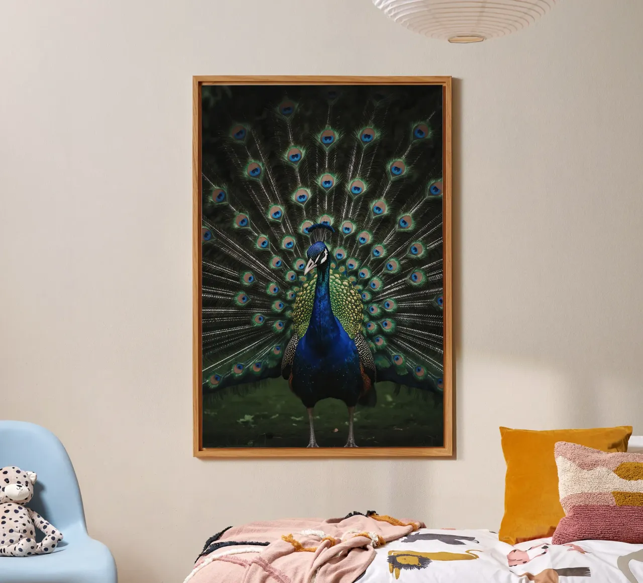 Peacock with Full Tail Display alluminio dibond da Attaboy Dsgn