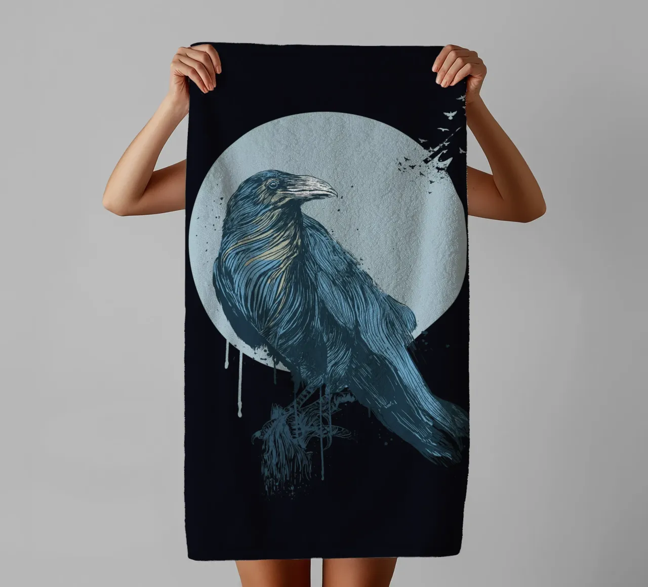 Blue Crow II asciugamano da bagno da Balazs Solti