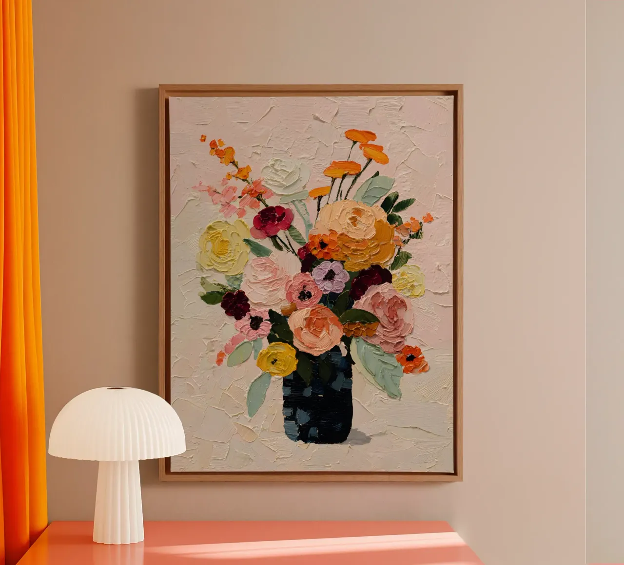 Floral Vase tela con Cornice a cassetta da Gypsy Galleria