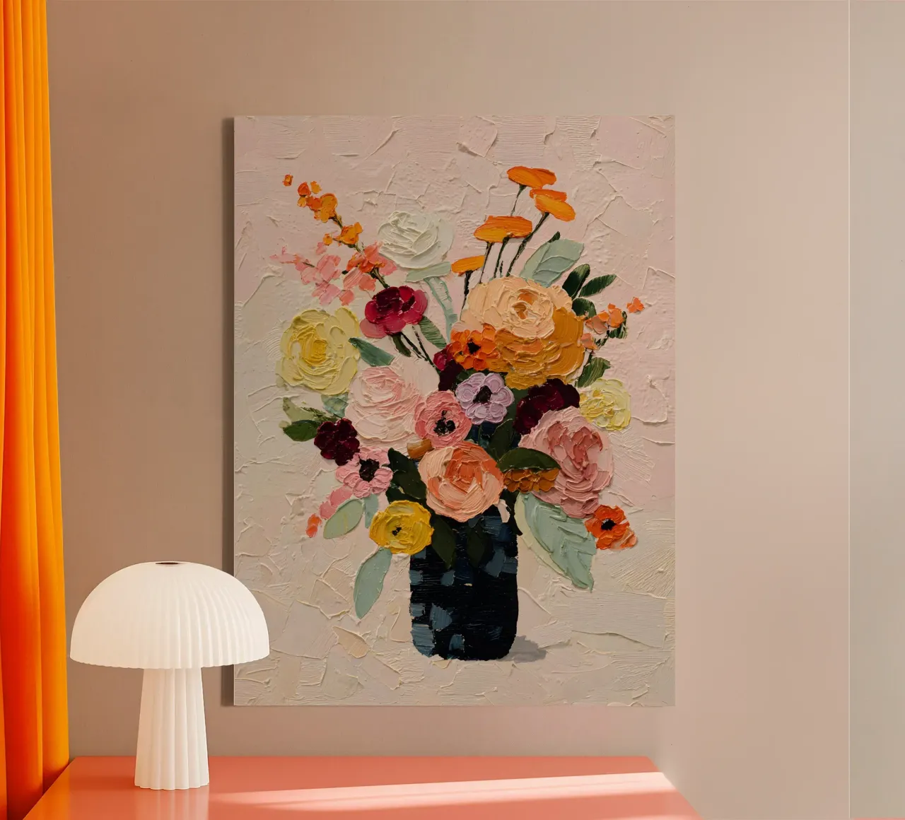 Floral Vase tela con Cornice a cassetta da Gypsy Galleria