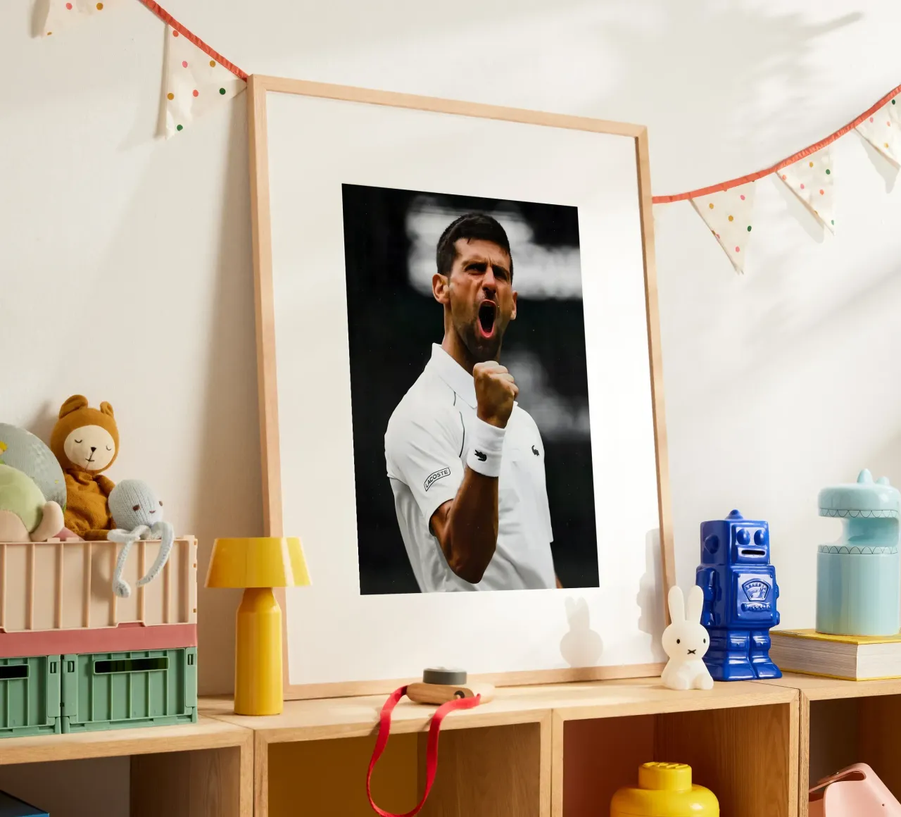 Novak Djokovic poster da Low poly art