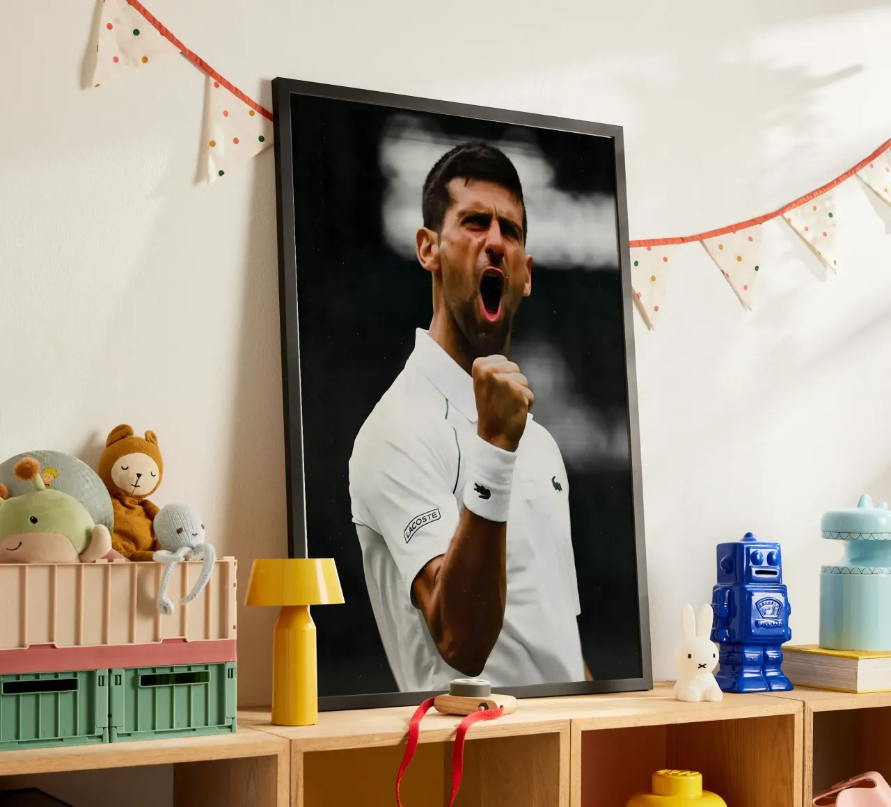 Novak Djokovic poster da Low poly art