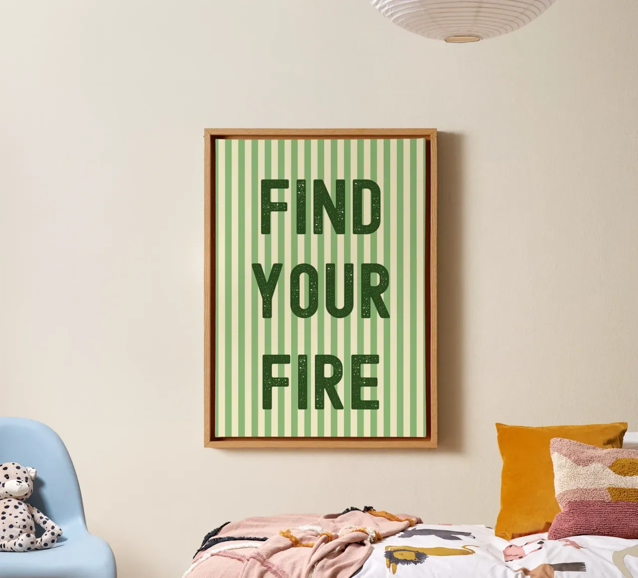 Find your fire canvas with Floater frame by PinkCandyWalls