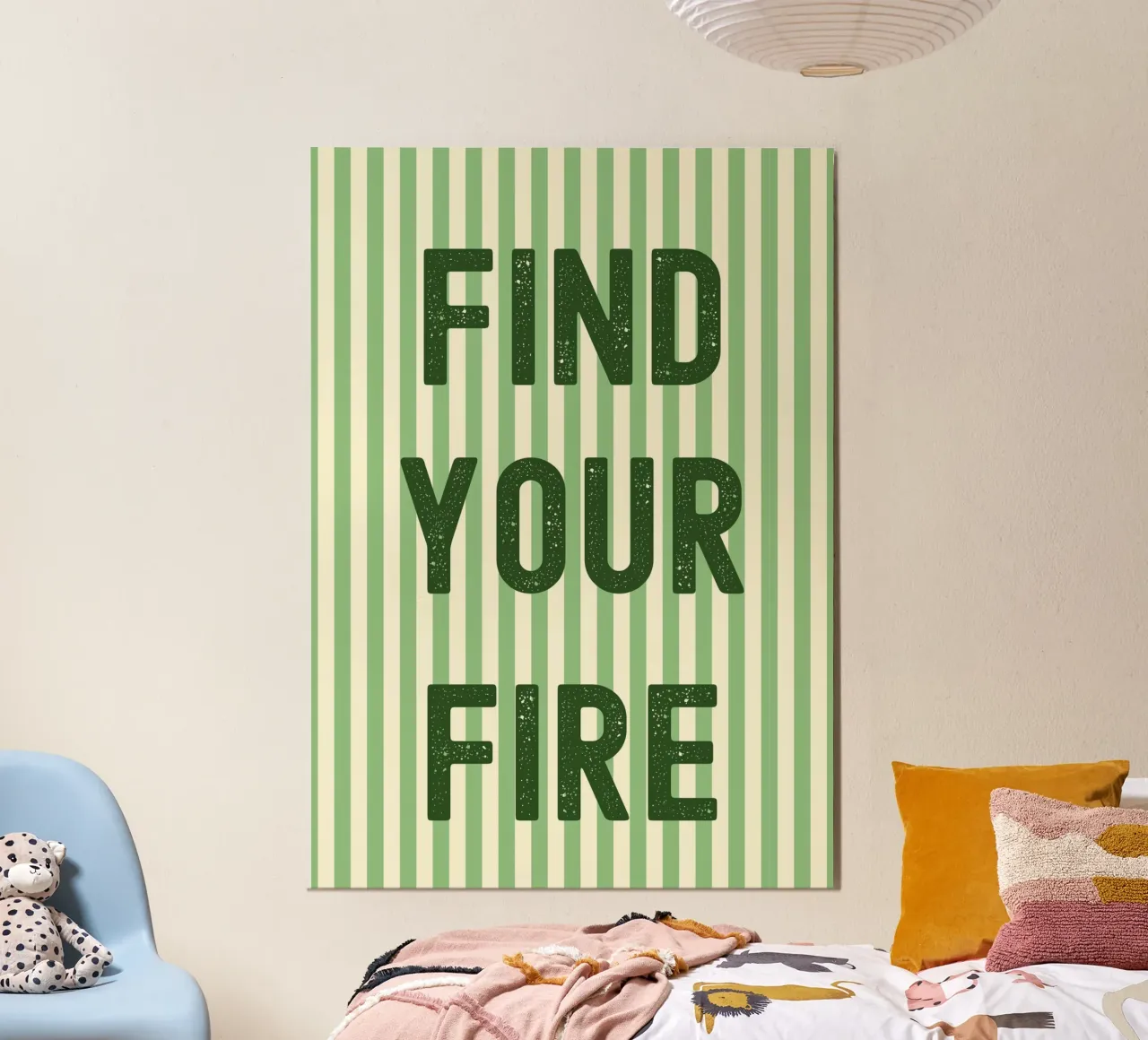 Find your fire poster con telaio in legno da PinkCandyWalls