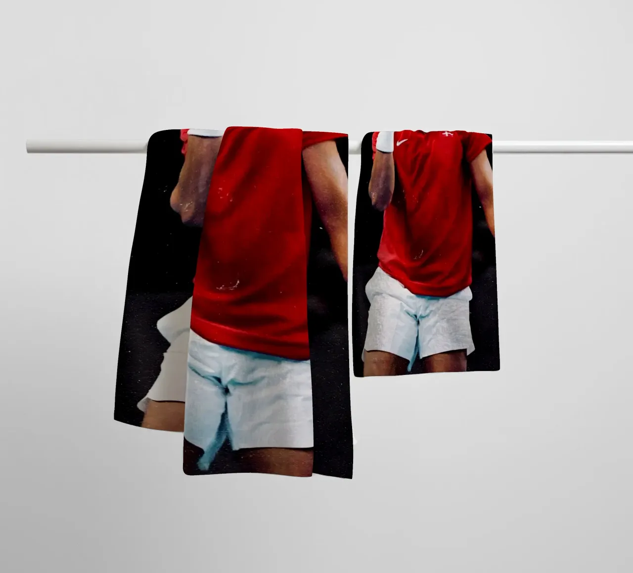 Holger Rune asciugamano da bagno da Low poly art
