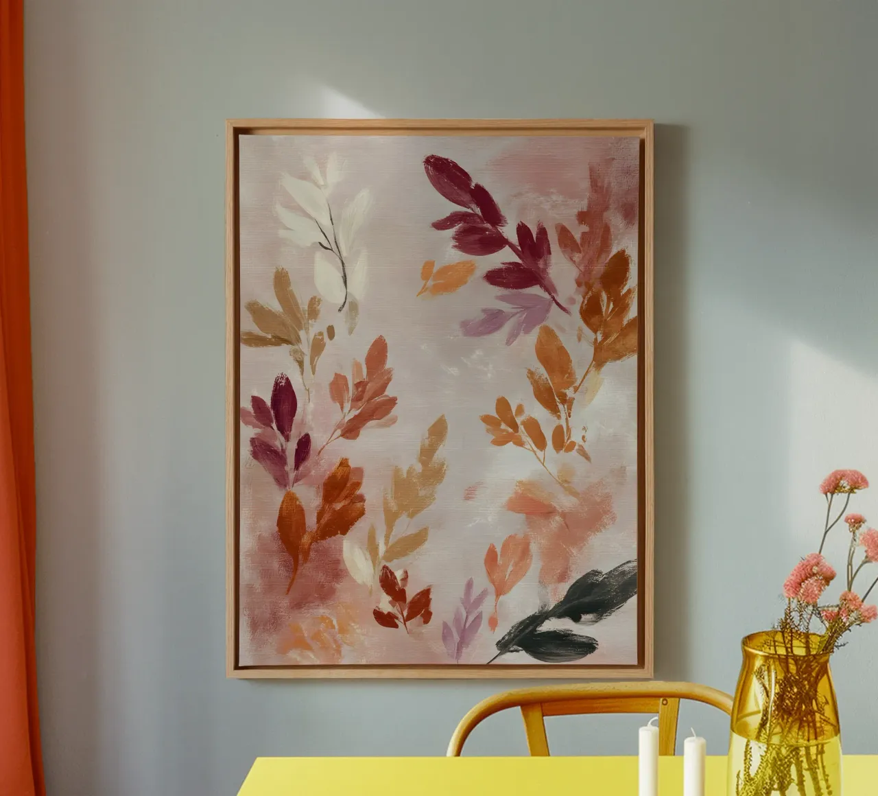 Abstract Fall canvas with Floater frame by Gypsy Galleria