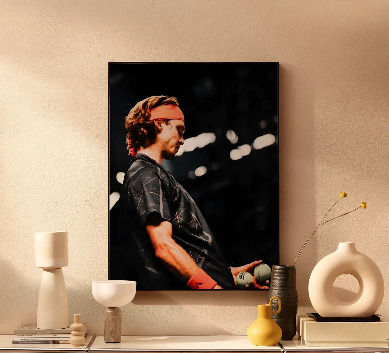 Andrey Rublev alluminio dibond da Low poly art