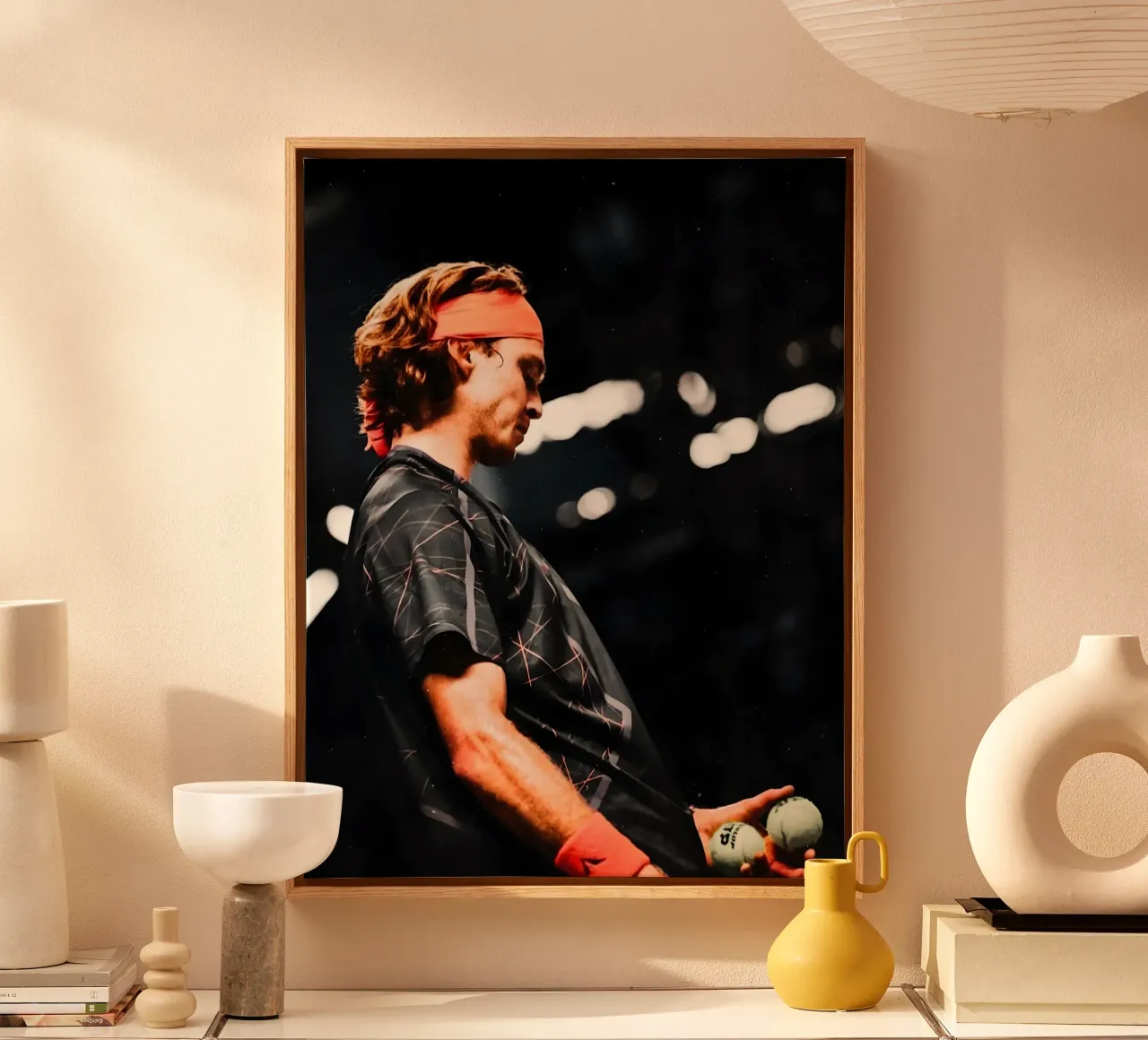 Andrey Rublev tela con Cornice a cassetta da Low poly art