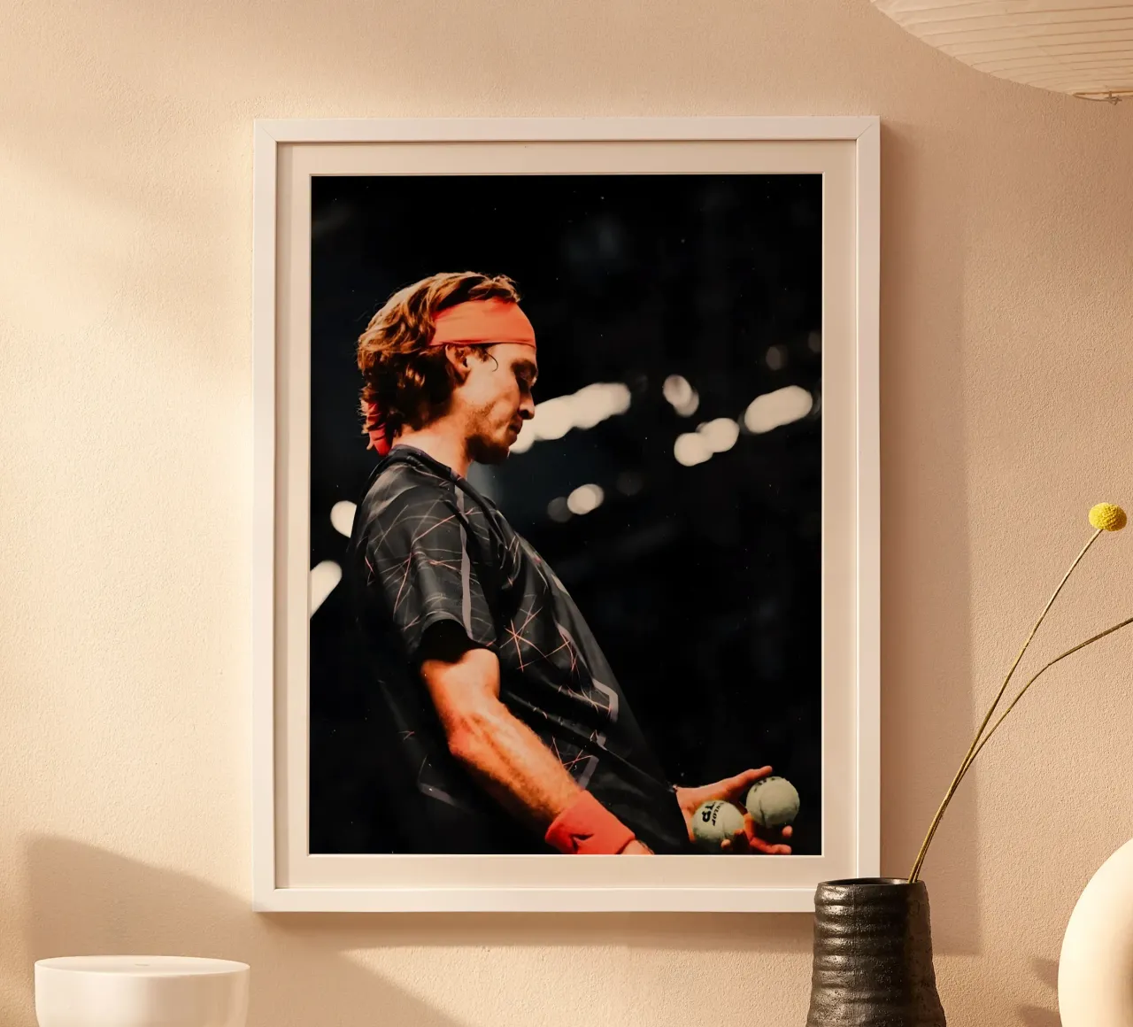 Andrey Rublev poster con telaio in plastica da Low poly art