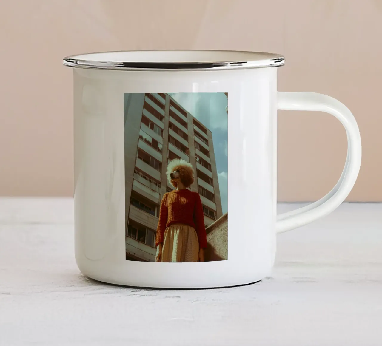 Marlène tazza in smalto da Affiches Chien Originales – Dogland