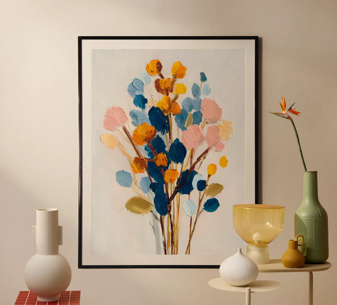 Golden Harmony poster con telaio in alluminio da Gypsy Galleria