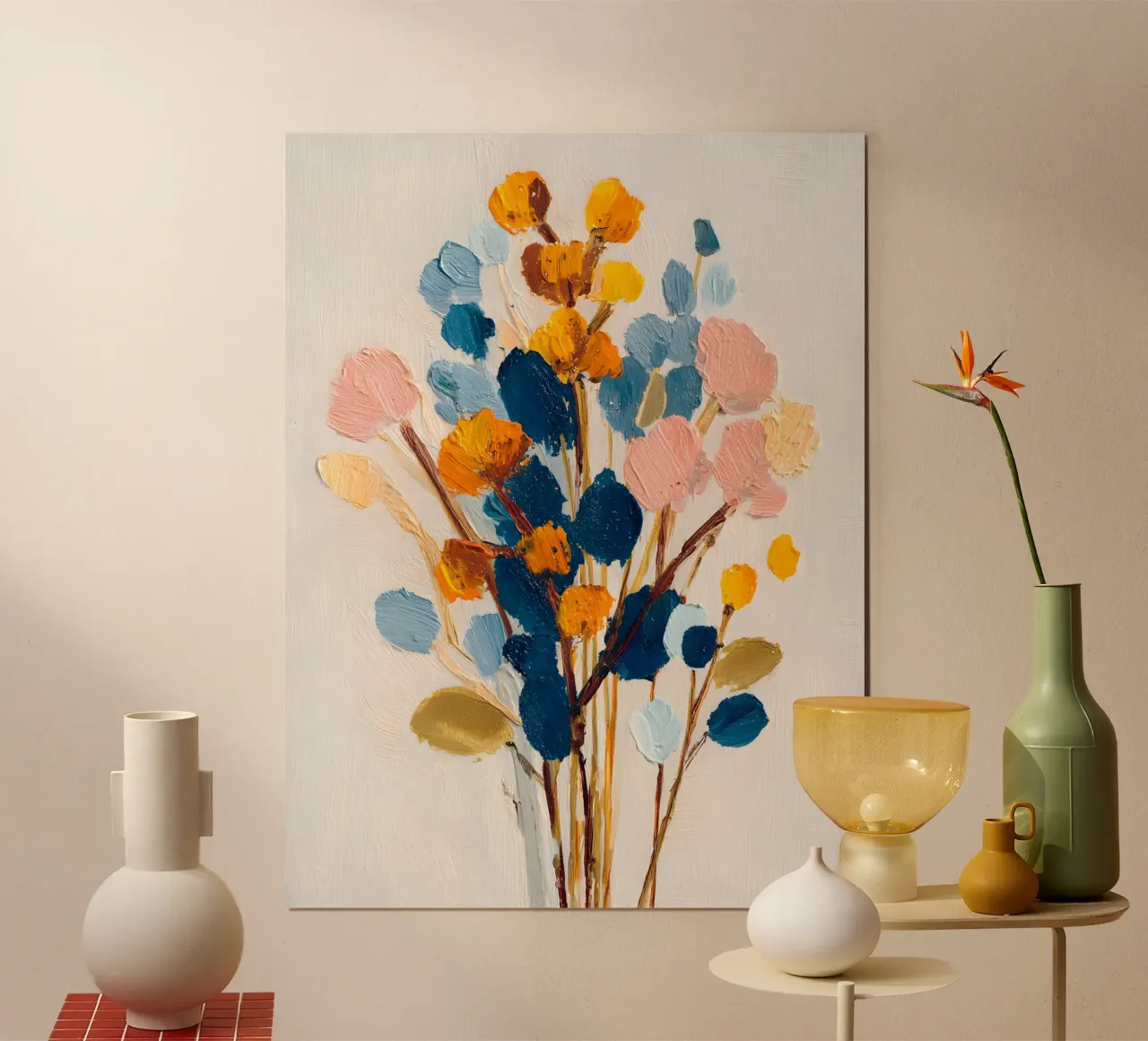 Golden Harmony poster con telaio in alluminio da Gypsy Galleria