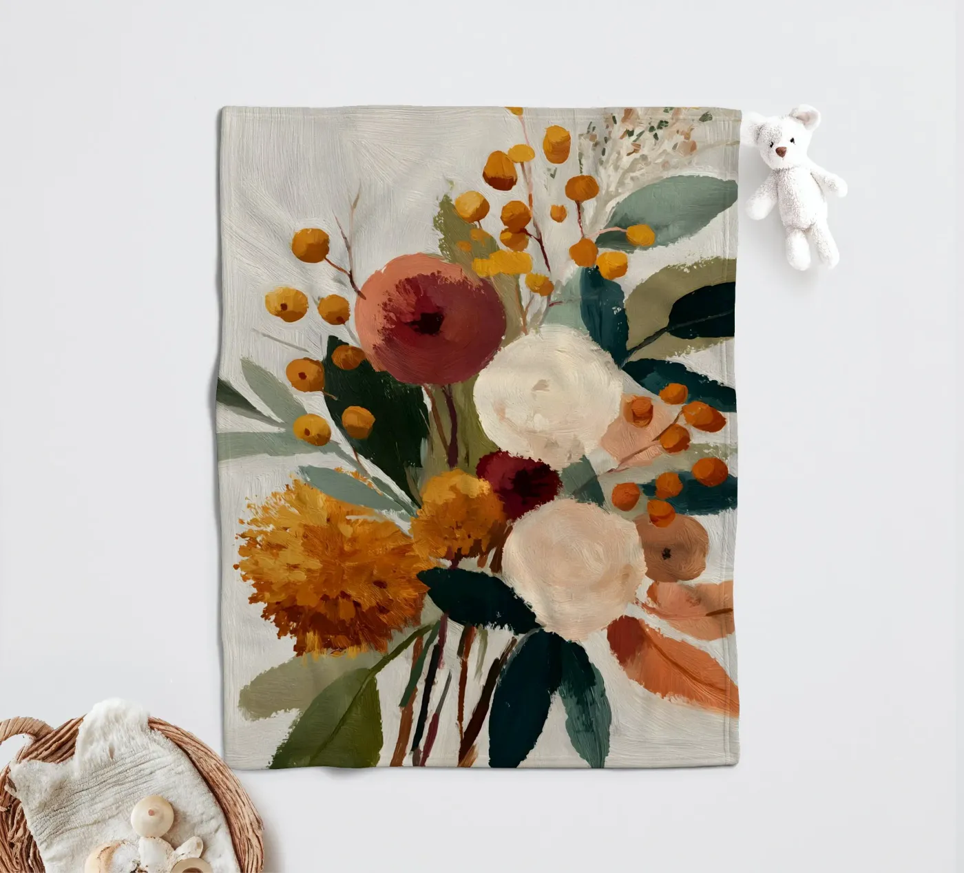 Rustic Elegance fleece blanket by Gypsy Galleria
