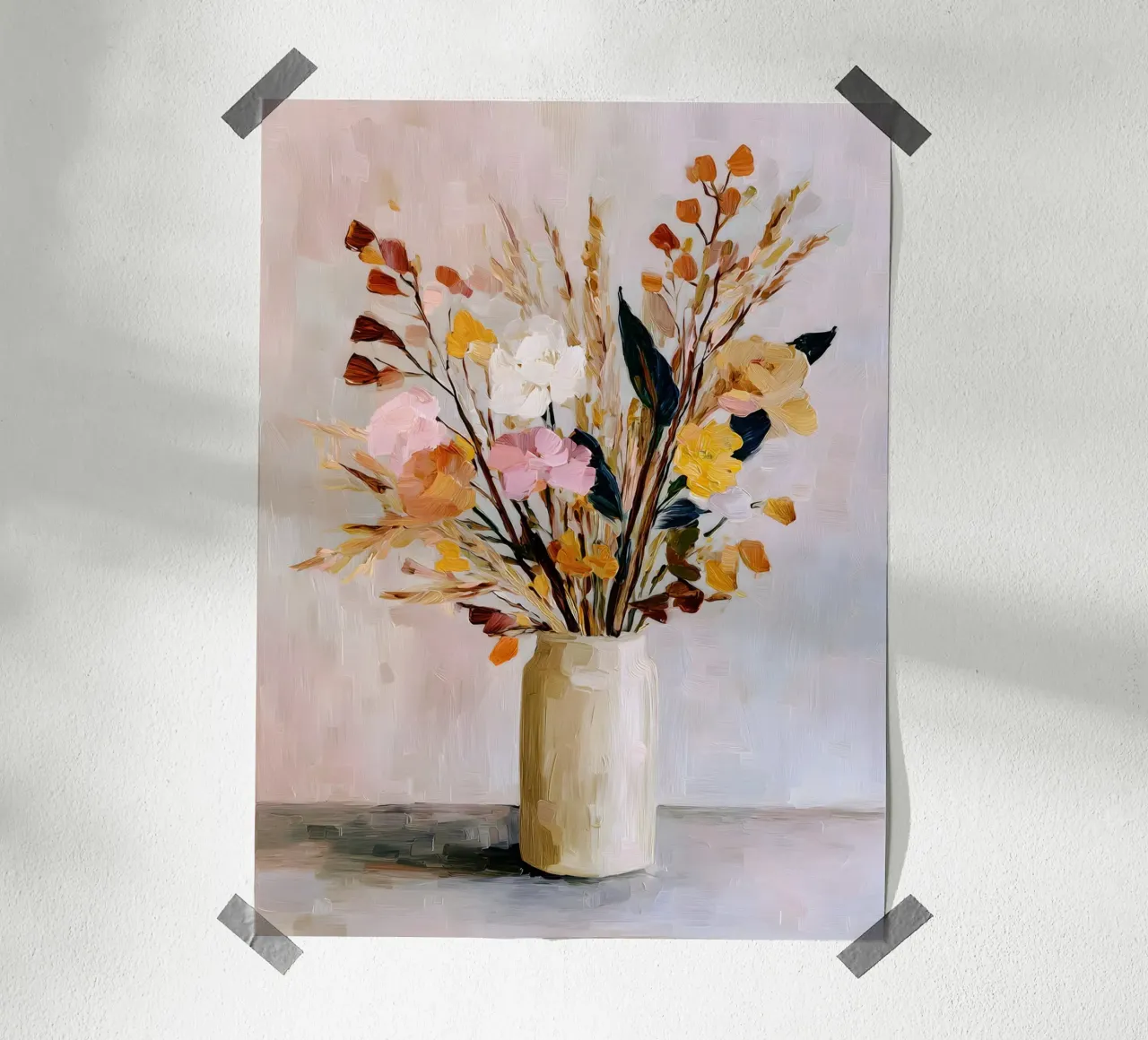 Soft Vase Blooms poster con telaio in plastica da Gypsy Galleria