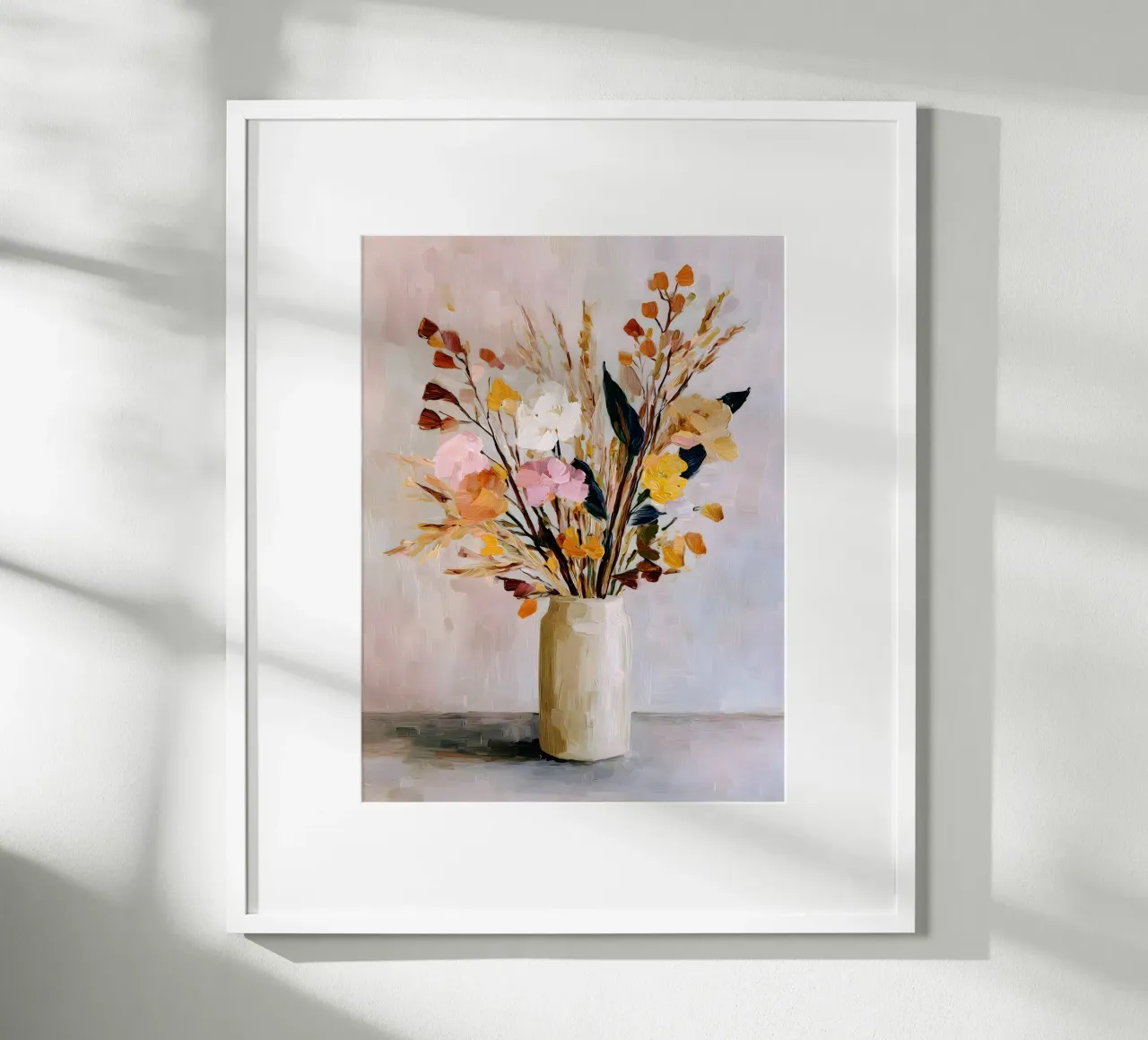 Soft Vase Blooms poster con telaio in plastica da Gypsy Galleria
