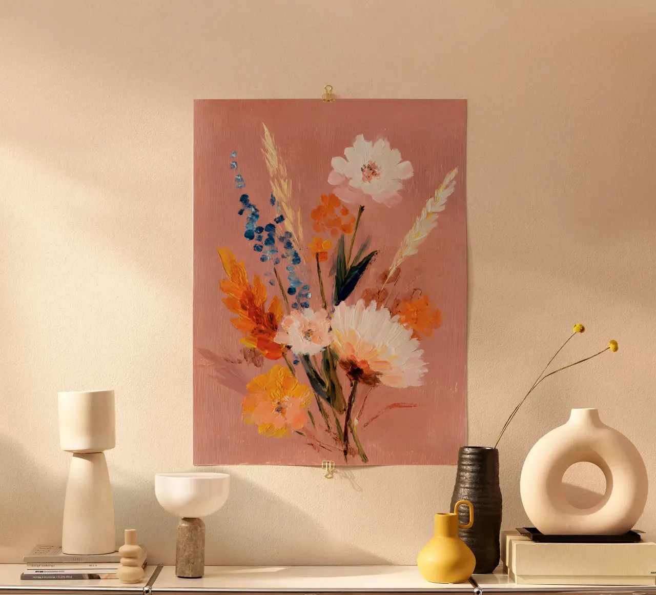Golden Meadow poster con telaio in plastica da Gypsy Galleria