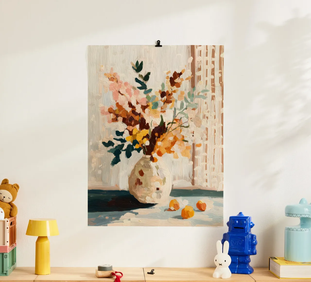 Golden Vase poster con telaio in plastica da Gypsy Galleria