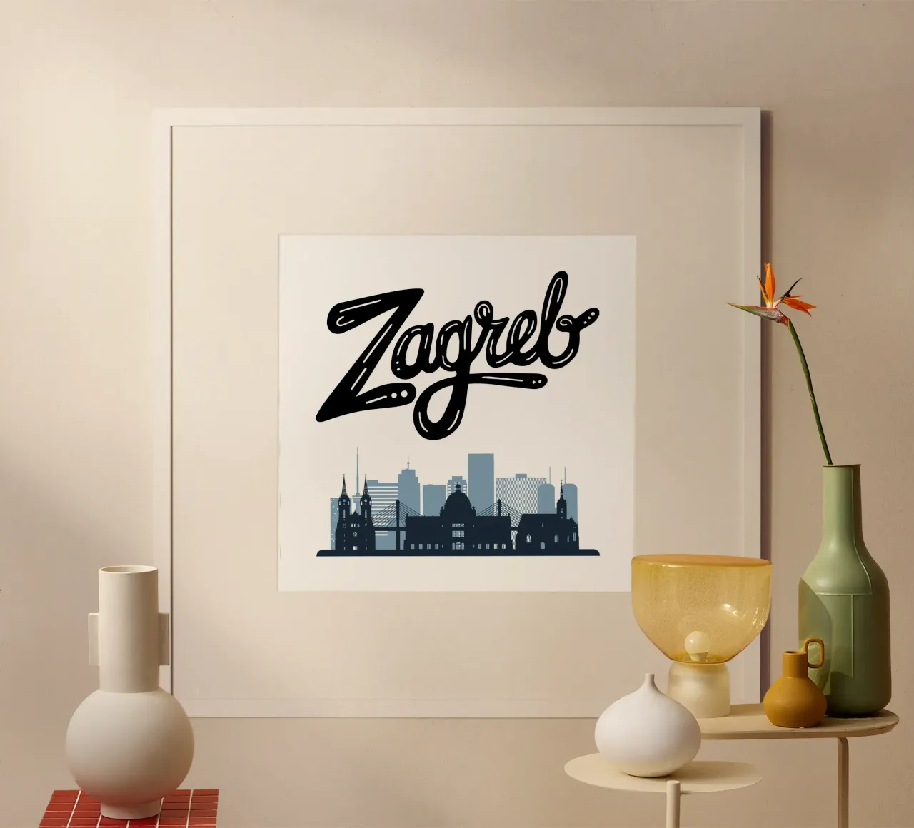 Zagreb Croatia poster da PinkCandyWalls