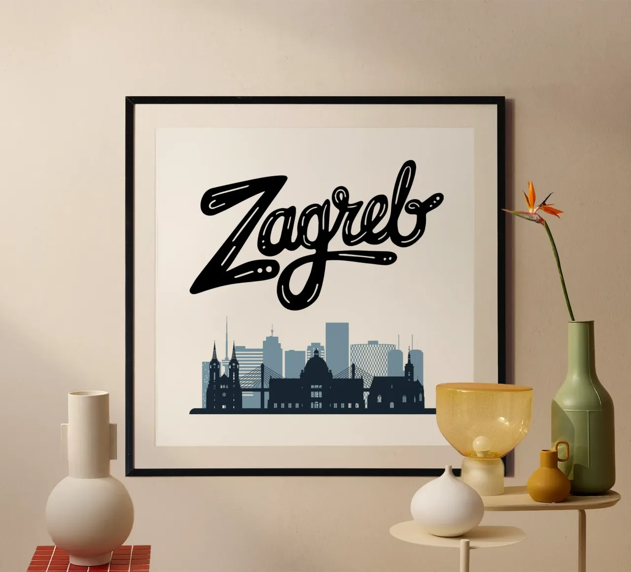 Zagreb Croatia poster da PinkCandyWalls