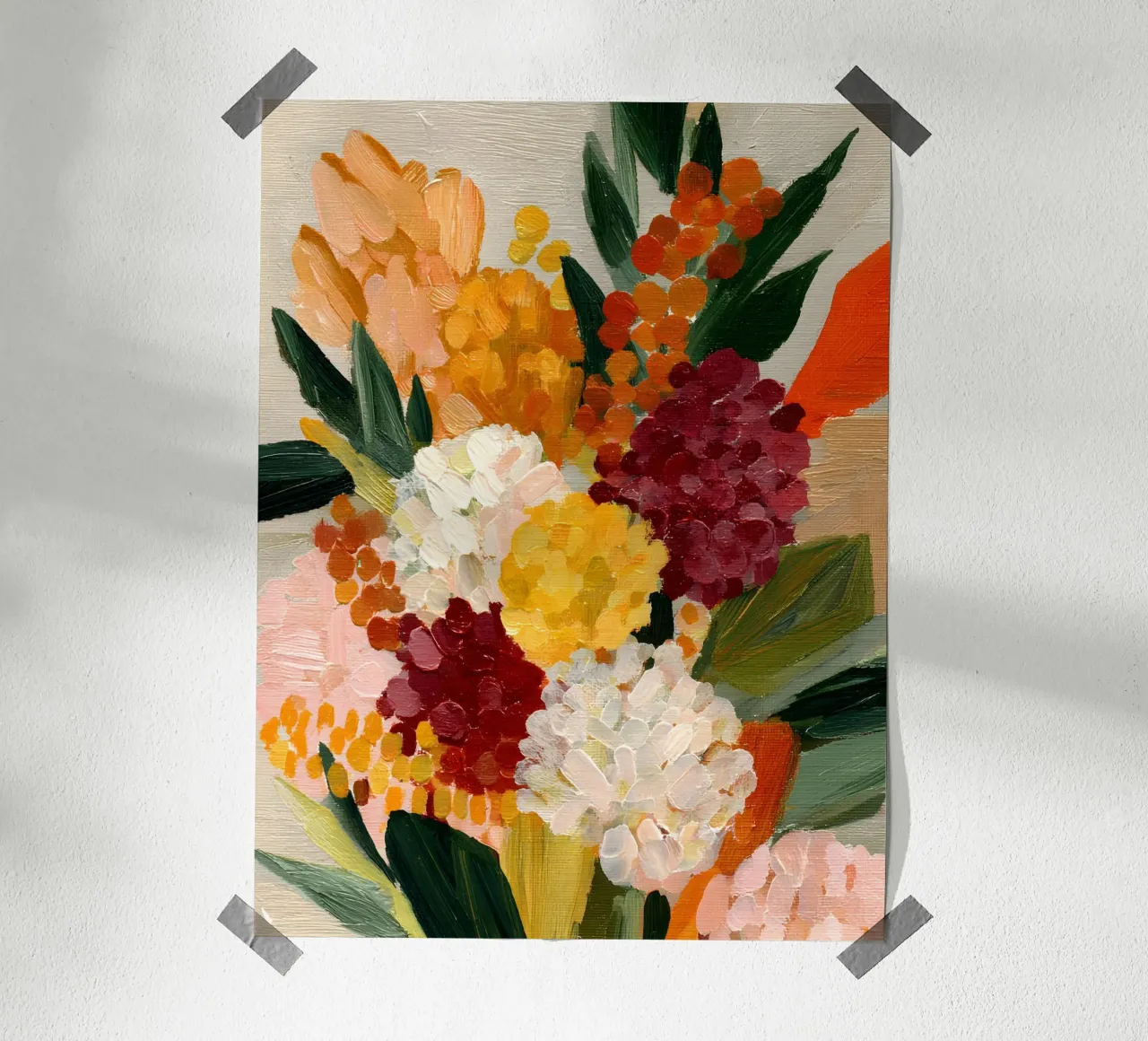 Harvest Bouquet poster con telaio in alluminio da Gypsy Galleria
