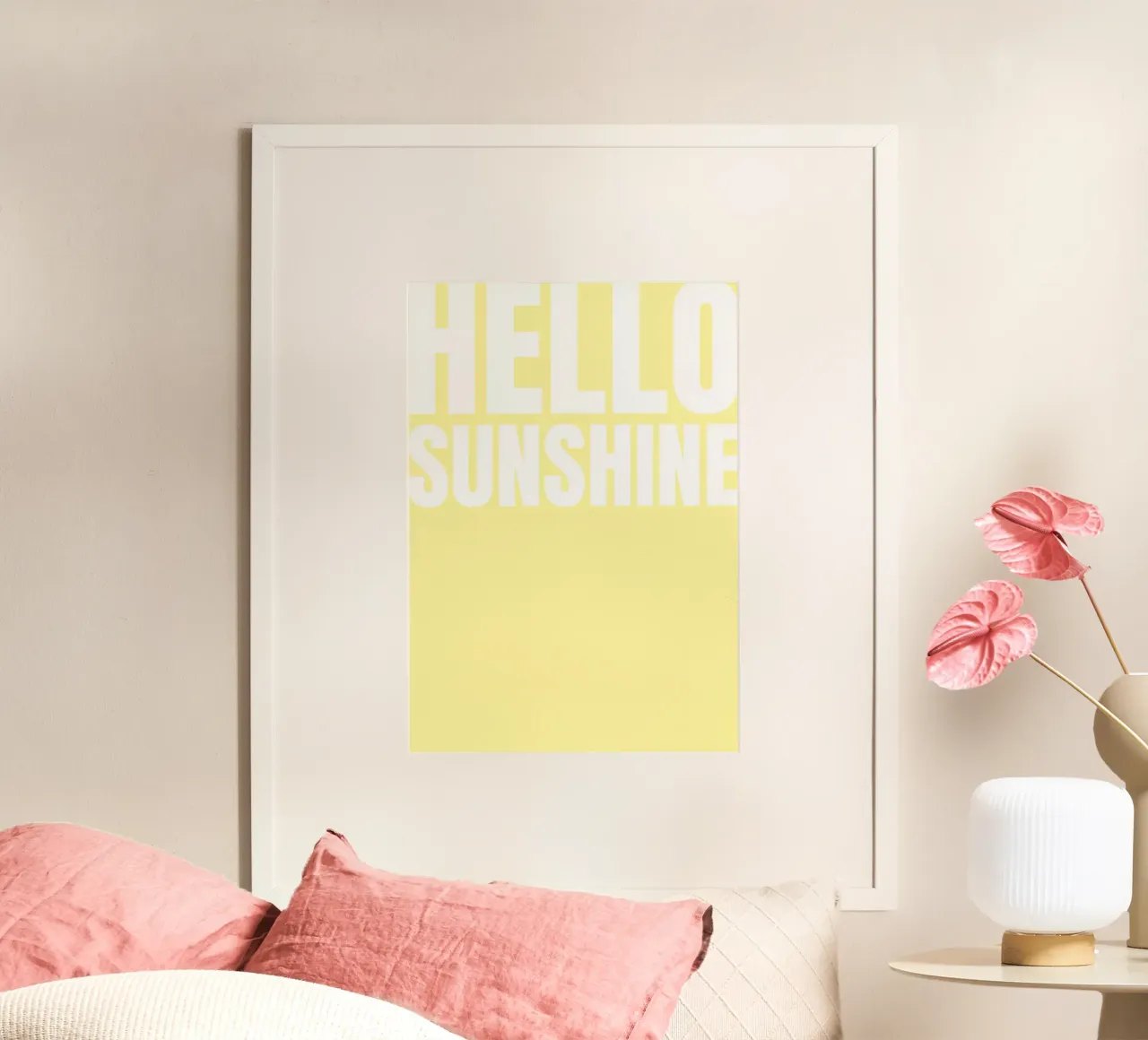 Ciao Sole poster con telaio in plastica da Athene Fritsch