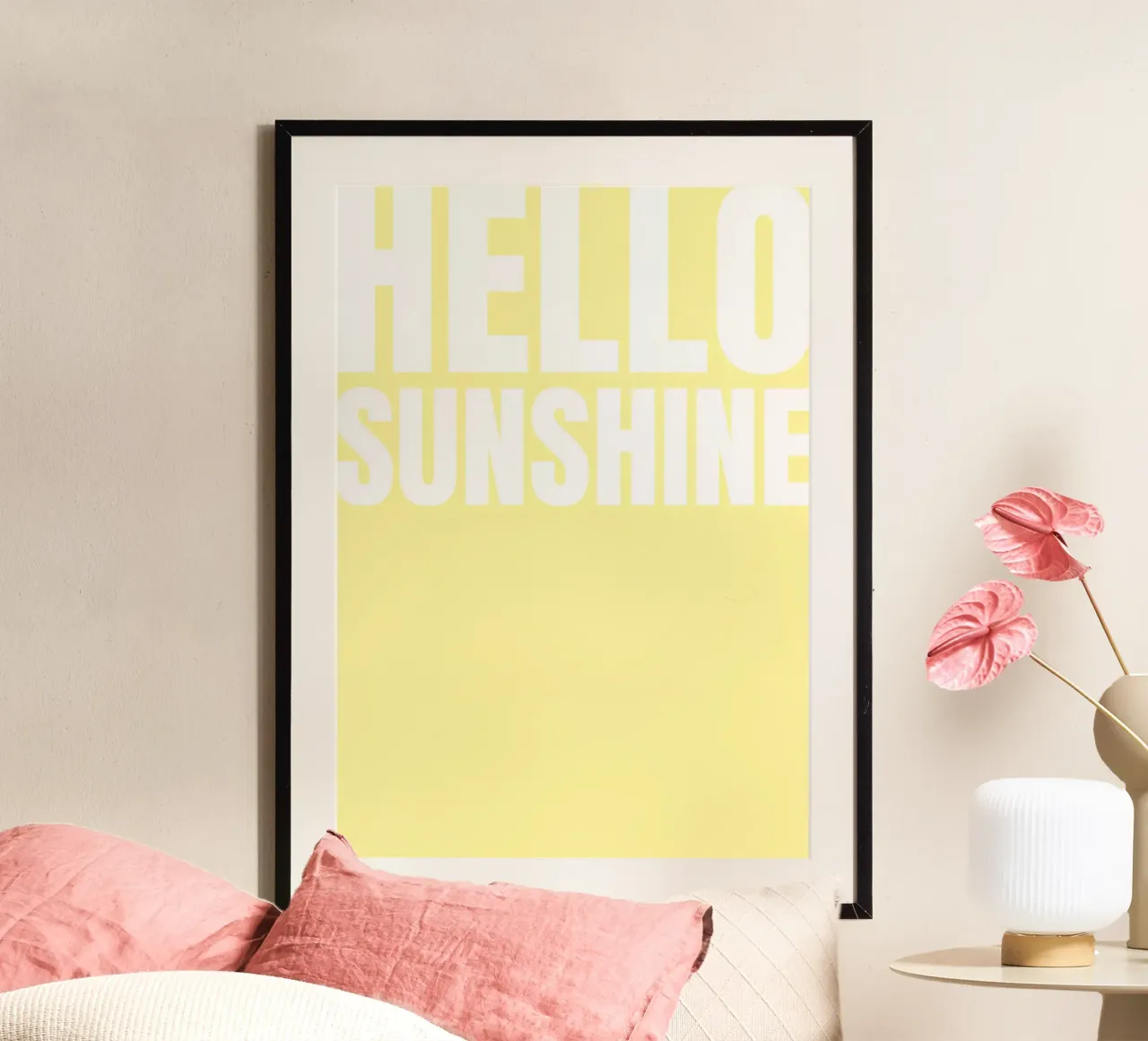 Ciao Sole poster con telaio in plastica da Athene Fritsch