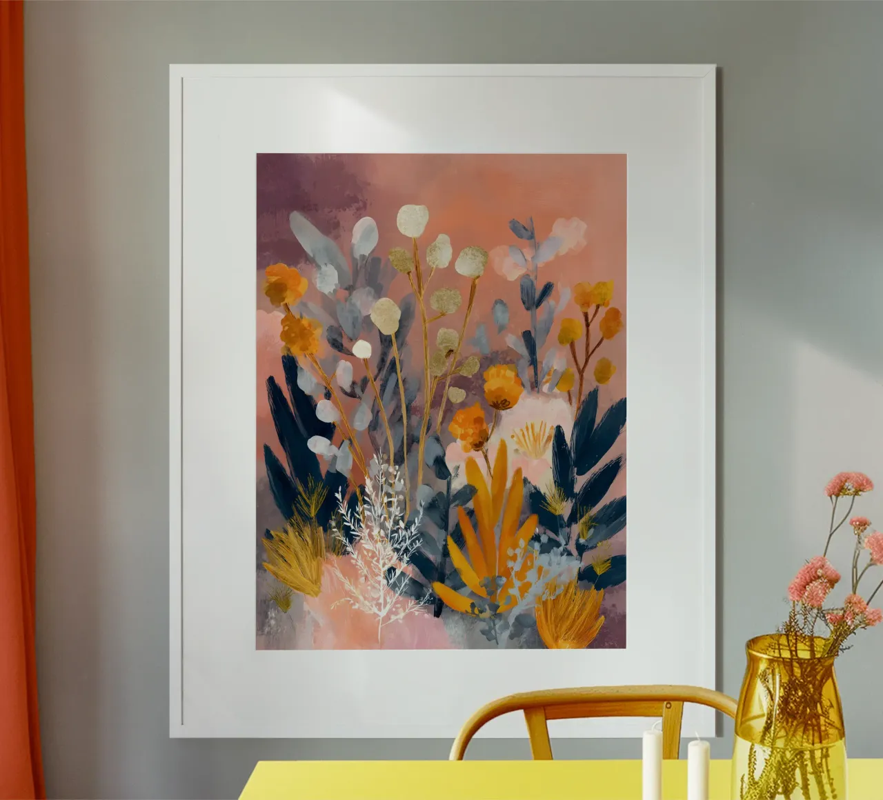 Evening Botanicals poster con telaio in plastica da Gypsy Galleria