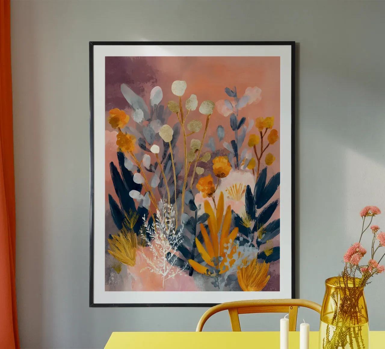 Evening Botanicals poster con telaio in plastica da Gypsy Galleria
