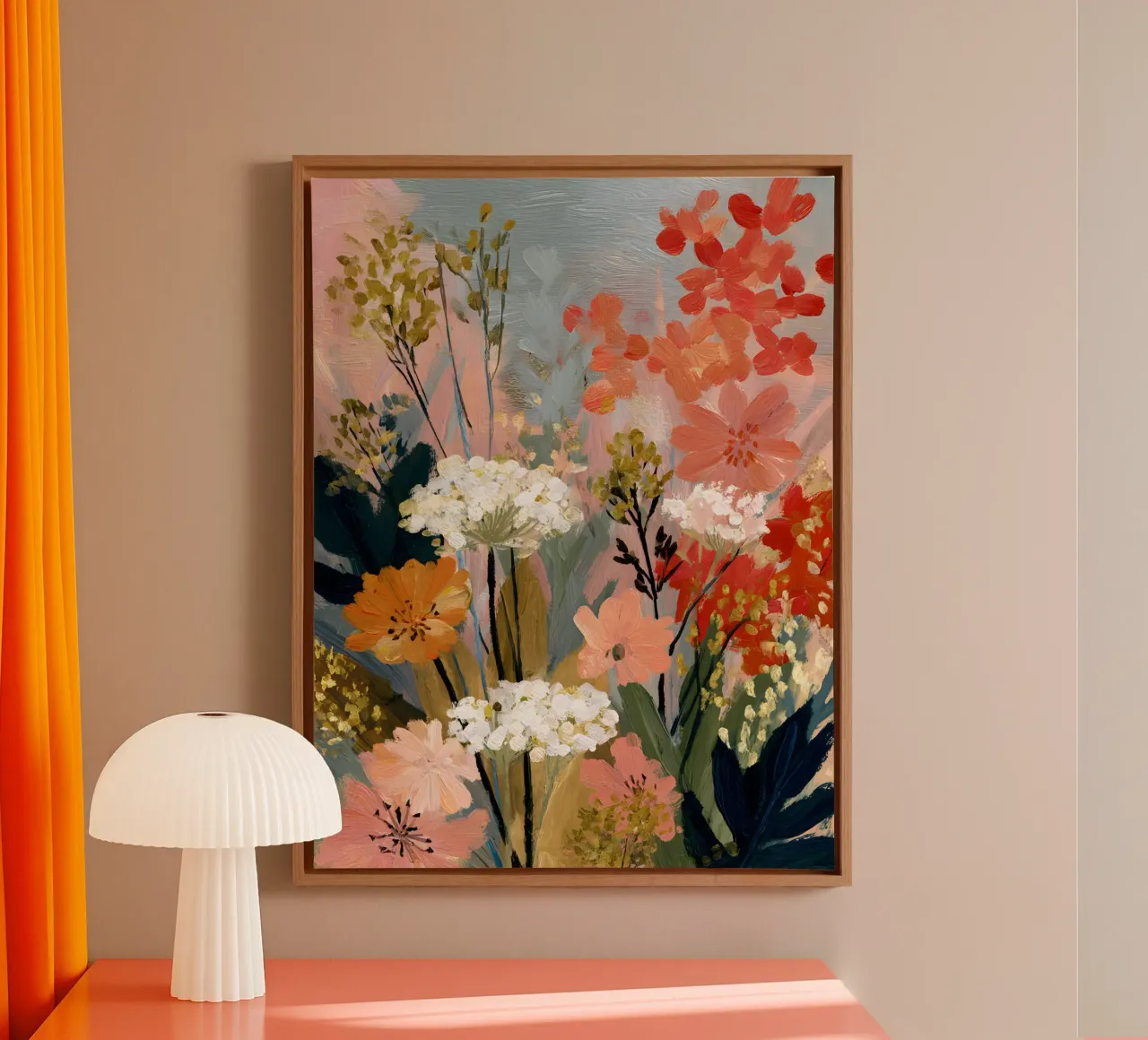 Coral Garden tela con Cornice a cassetta da Gypsy Galleria