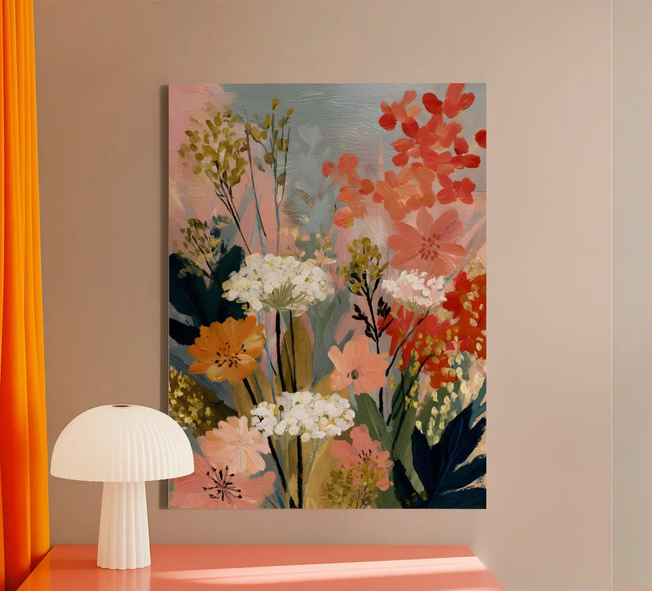Coral Garden tela con Cornice a cassetta da Gypsy Galleria