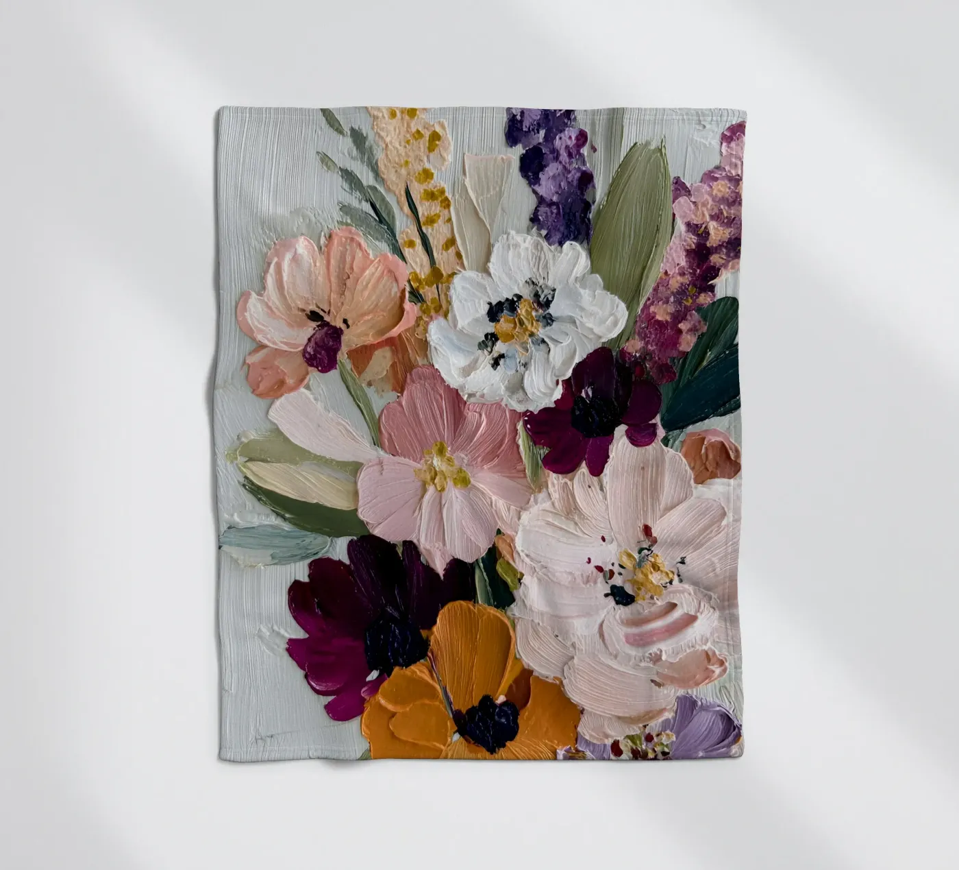 Bloom Symphony fleece blanket by Gypsy Galleria