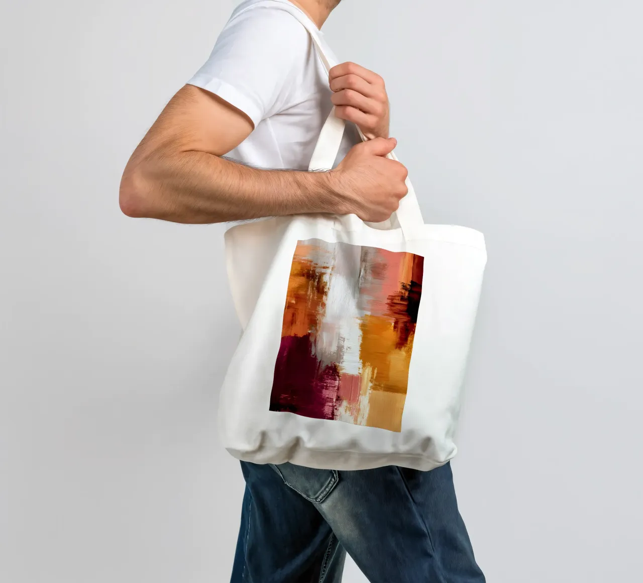 Autumn Abstract borsa in juta da Gypsy Galleria