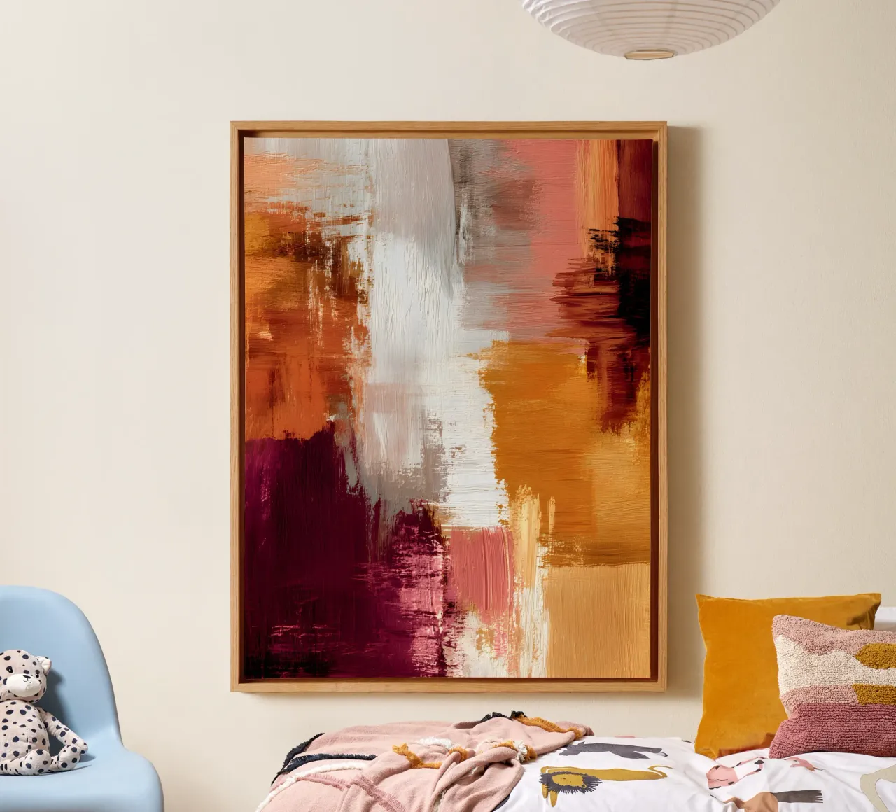 Autumn Abstract Leinwand mit Schattenfugenrahmen von Gypsy Galleria