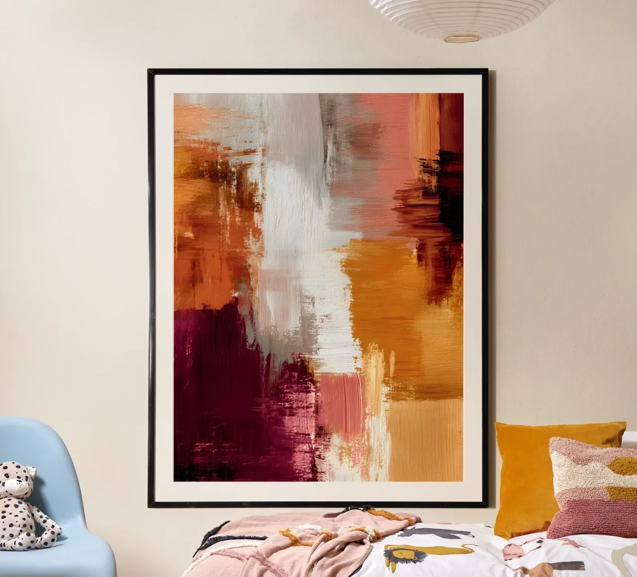 Autumn Abstract Poster mit Kunststoffrahmen von Gypsy Galleria