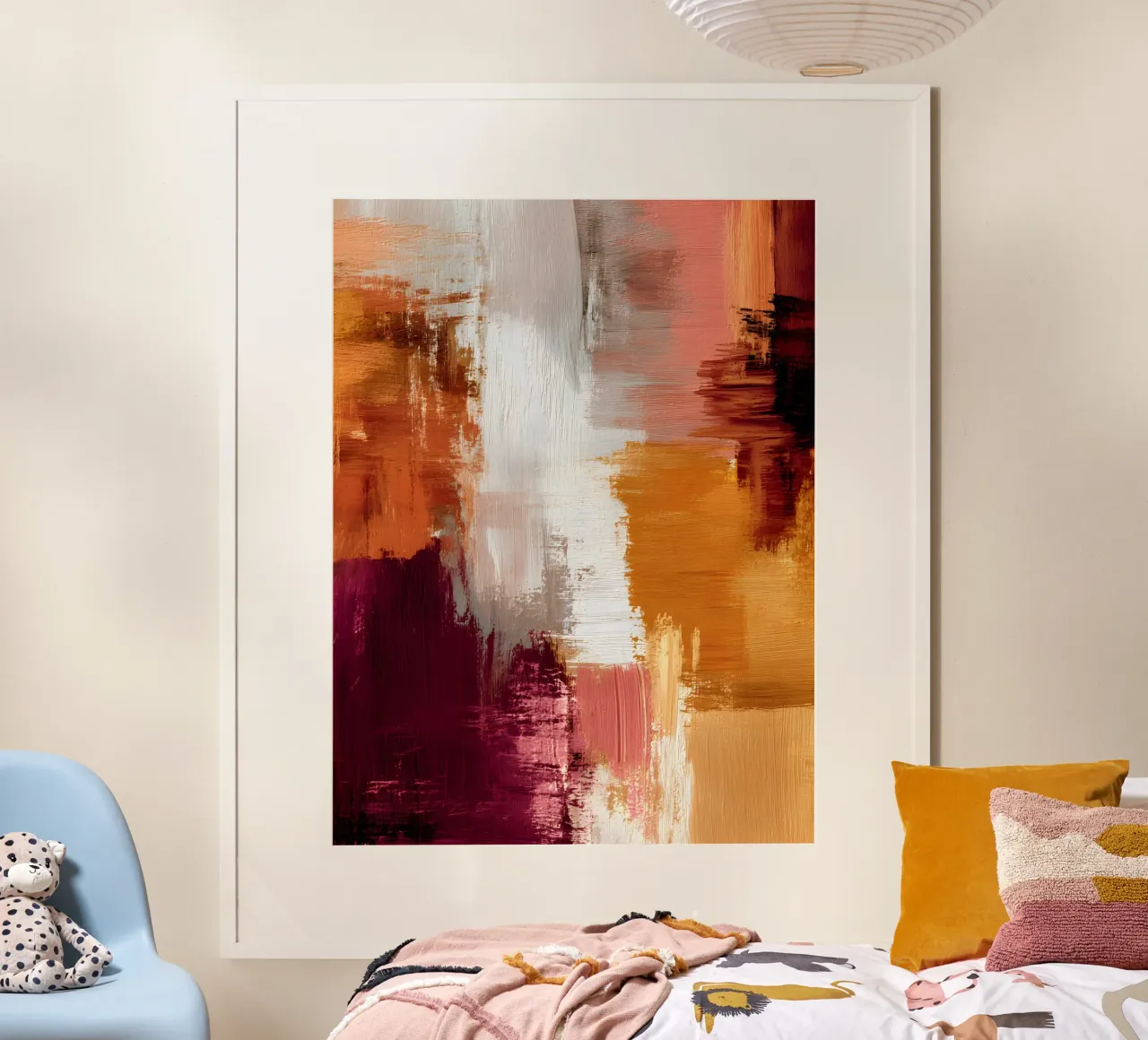 Autumn Abstract Poster mit Kunststoffrahmen von Gypsy Galleria