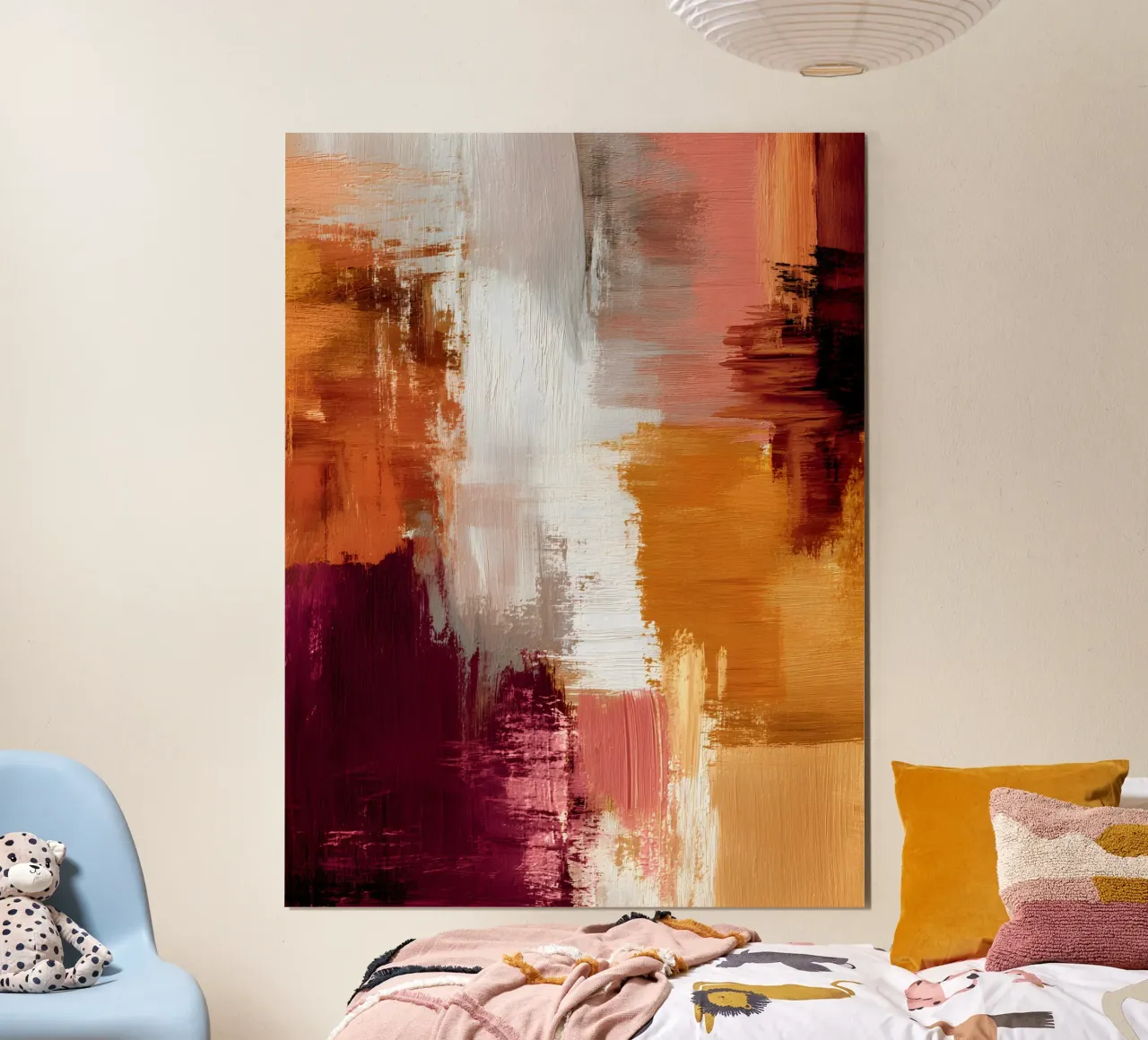 Autumn Abstract Poster mit Kunststoffrahmen von Gypsy Galleria