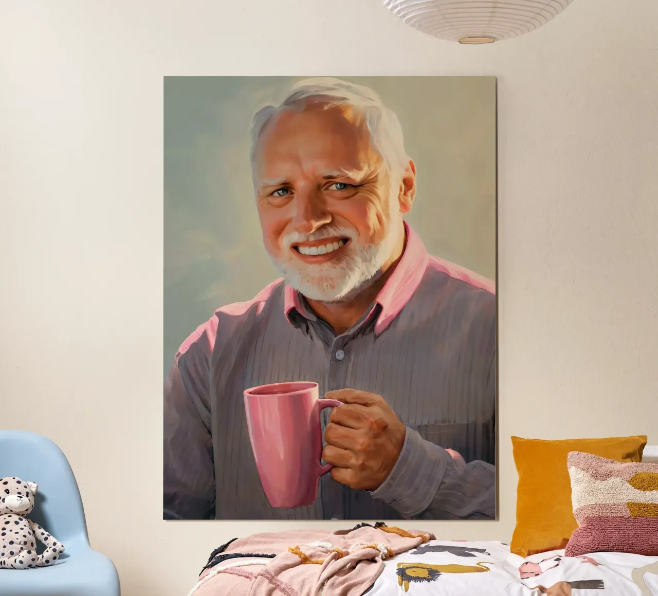 Hide the Pain Harold Coffee Meme poster da Lootprint