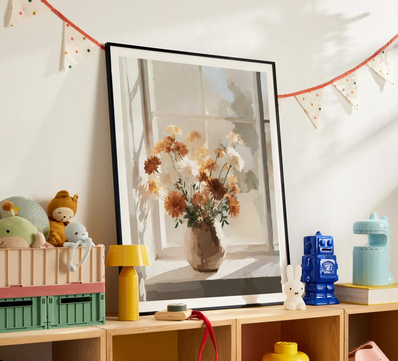 Sunlit Bouquet poster con telaio in plastica da Gypsy Galleria