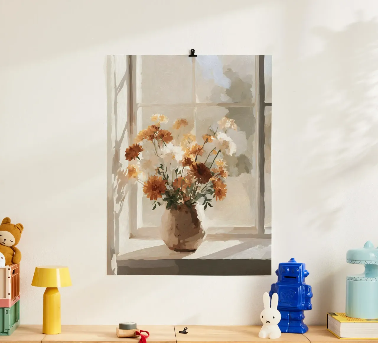 Sunlit Bouquet poster con telaio in plastica da Gypsy Galleria