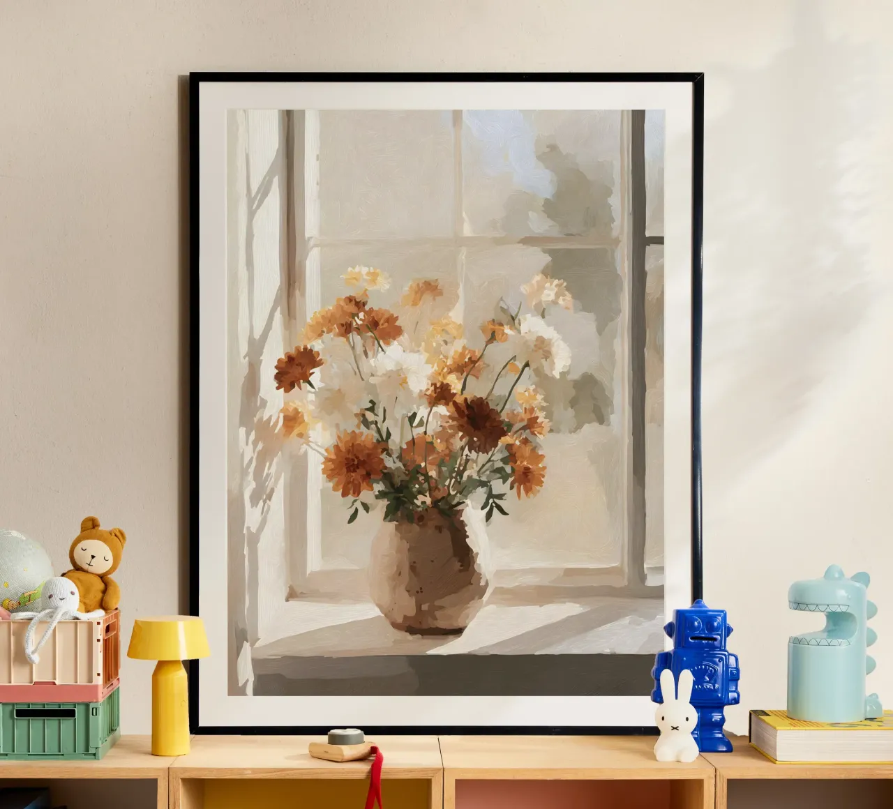 Sunlit Bouquet poster con telaio in plastica da Gypsy Galleria