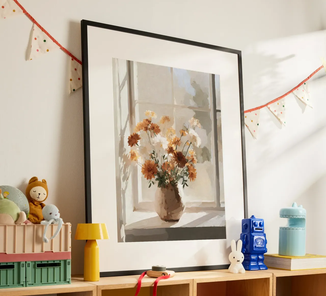 Sunlit Bouquet poster con telaio in plastica da Gypsy Galleria