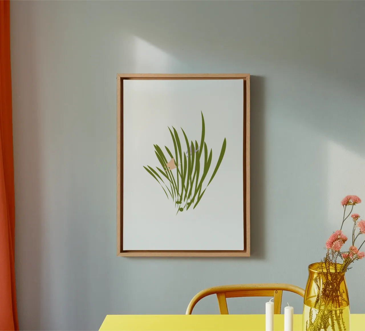 Der Flug ohne Eile /Serenity 5 Leinwand mit Schattenfugenrahmen von Carrot & Soul